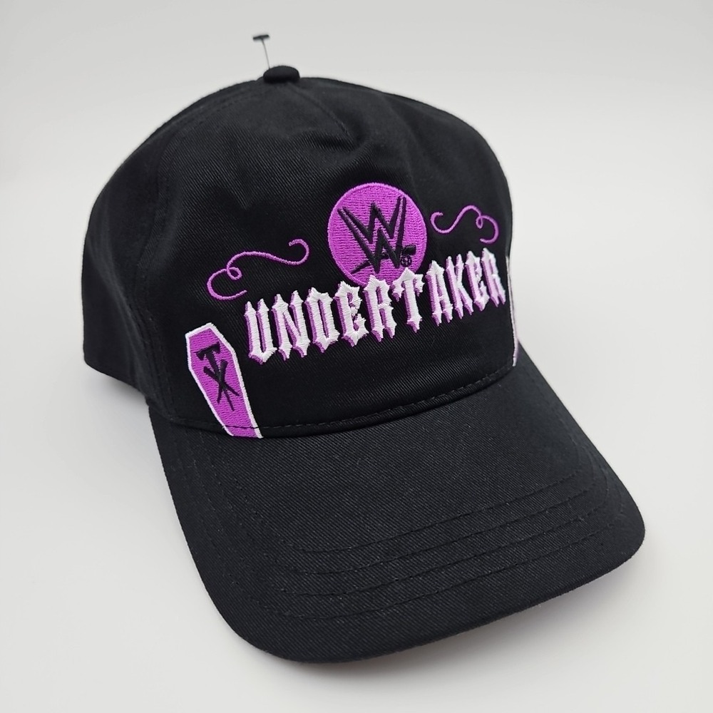 WWE Undertaker Hat Snapback Adult OSFA Black‎ Purple WWF Wrestling New